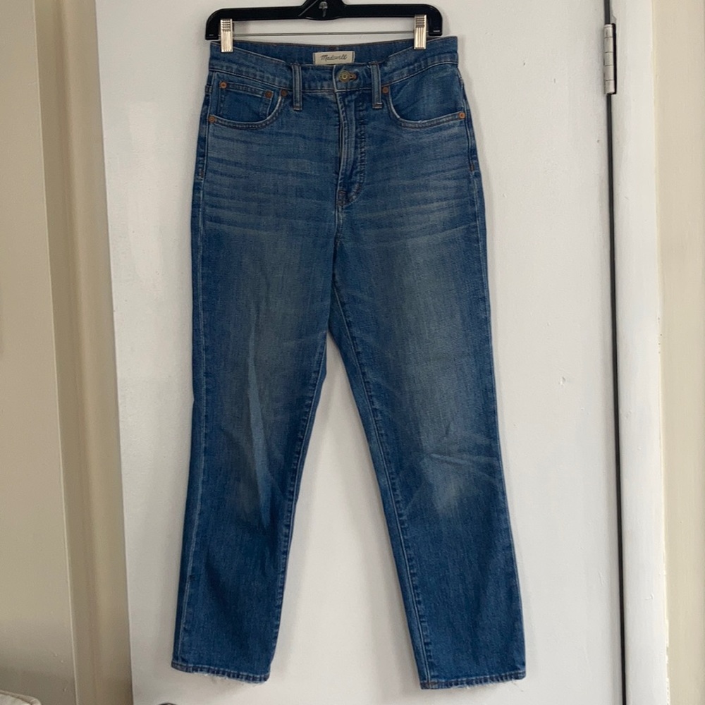 Madewell perfect vintage crop jean raw hem